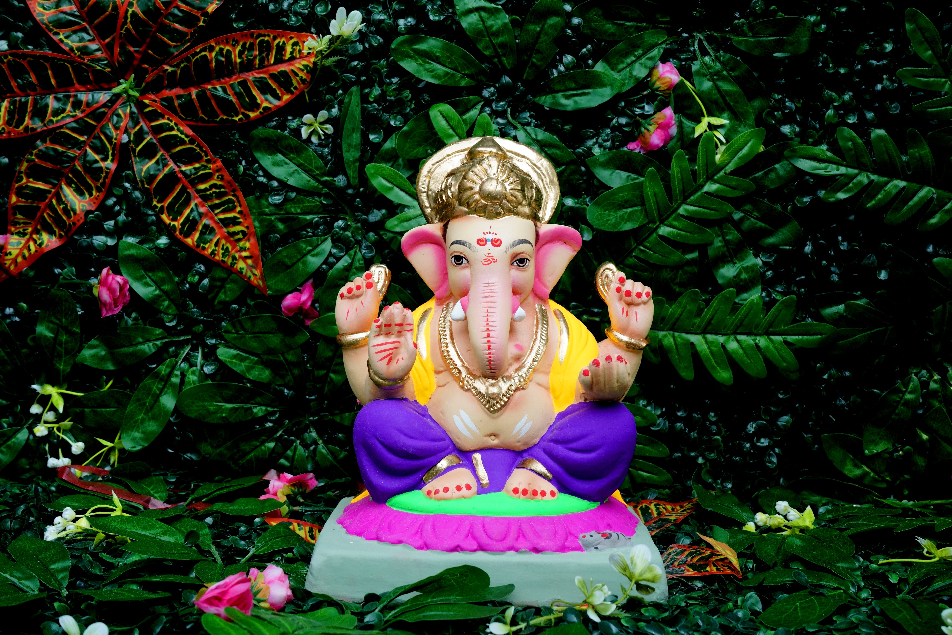 Eco Friendly Ganesh Idol of Clay - 10 inches - EF106
