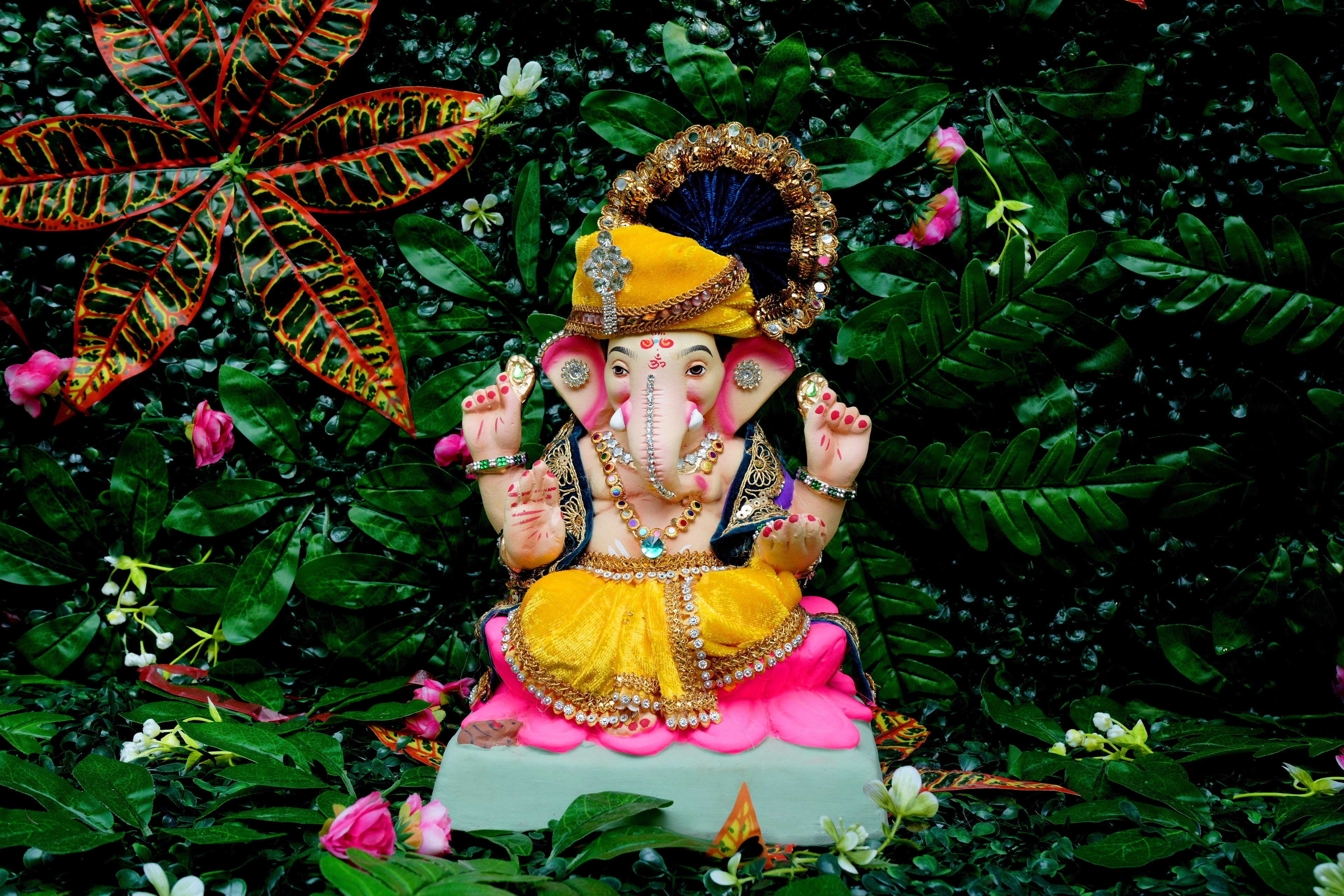 Eco Friendly Ganesh Idol of Clay - 10 inches - EF124