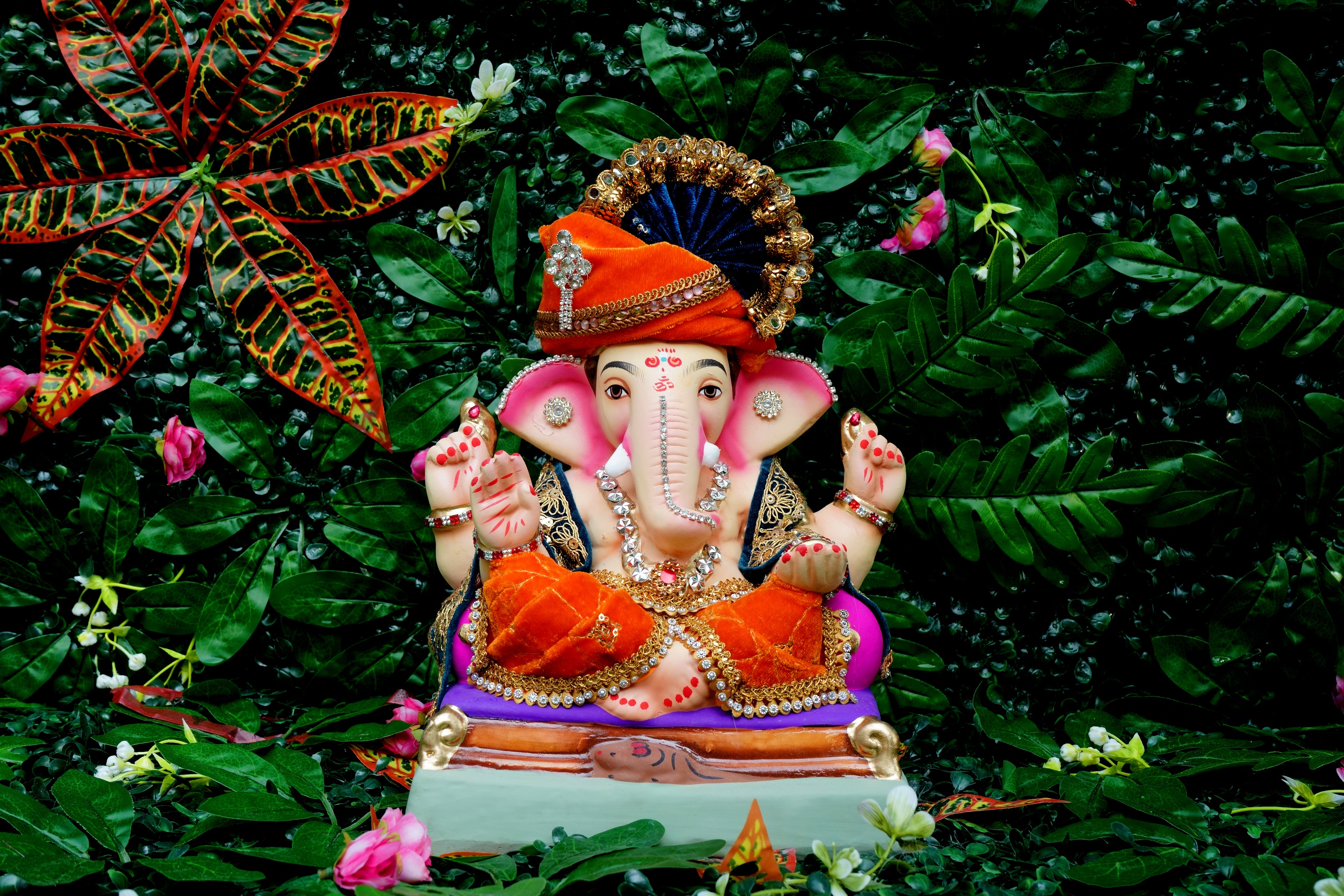 Eco Friendly Ganesh Idol of Clay - 10 inches - EF125