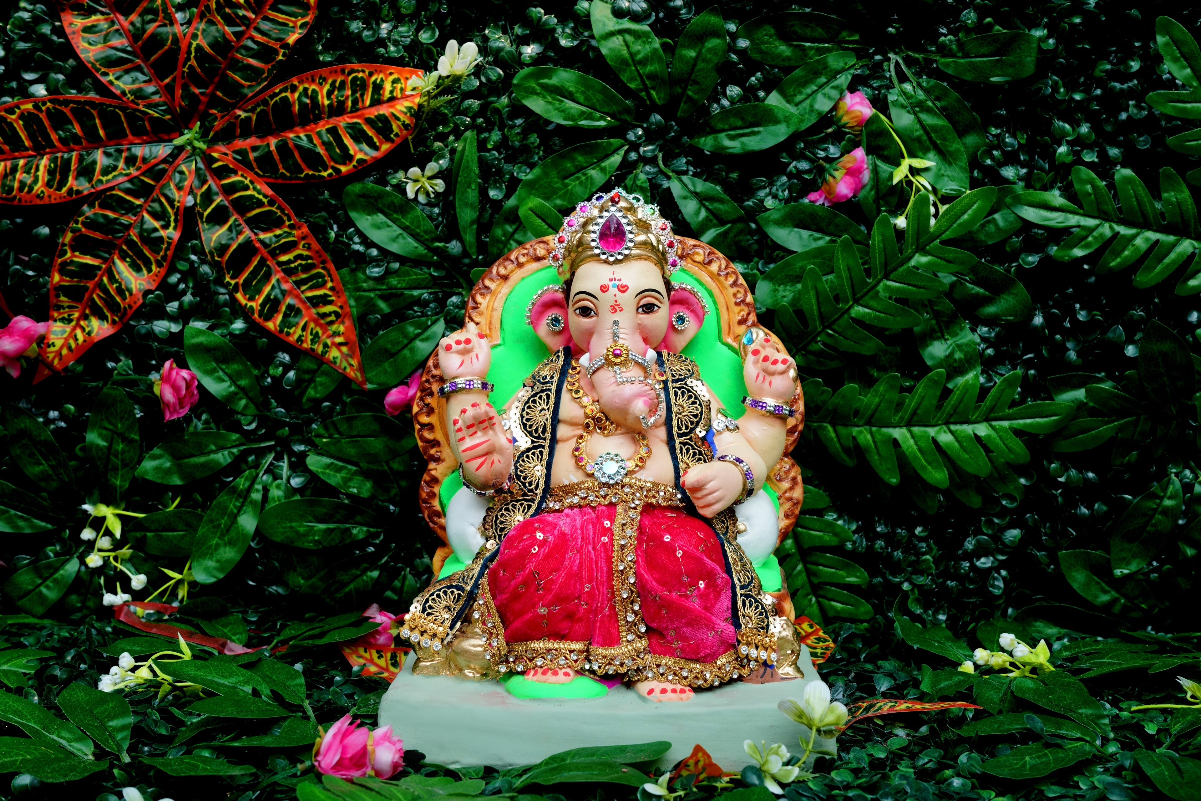 Eco Friendly Ganesh Idol of Clay - 10 inches - EF129