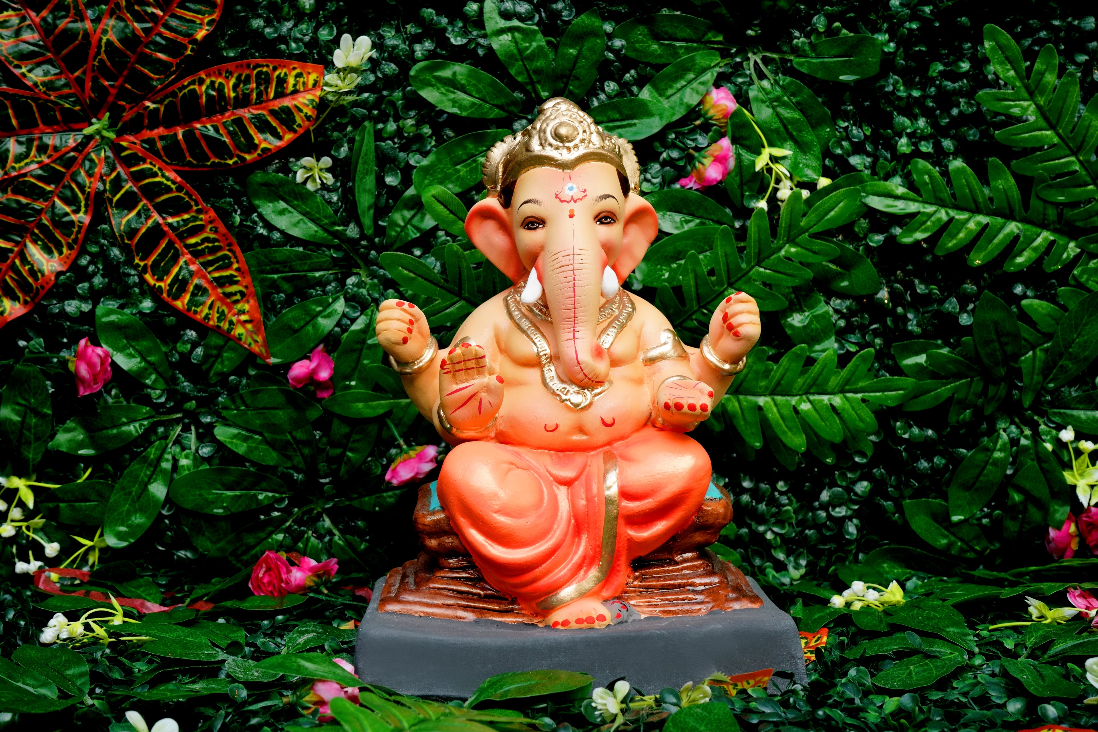 Eco Friendly Ganesh Idol of Clay - 12 inches - EF152