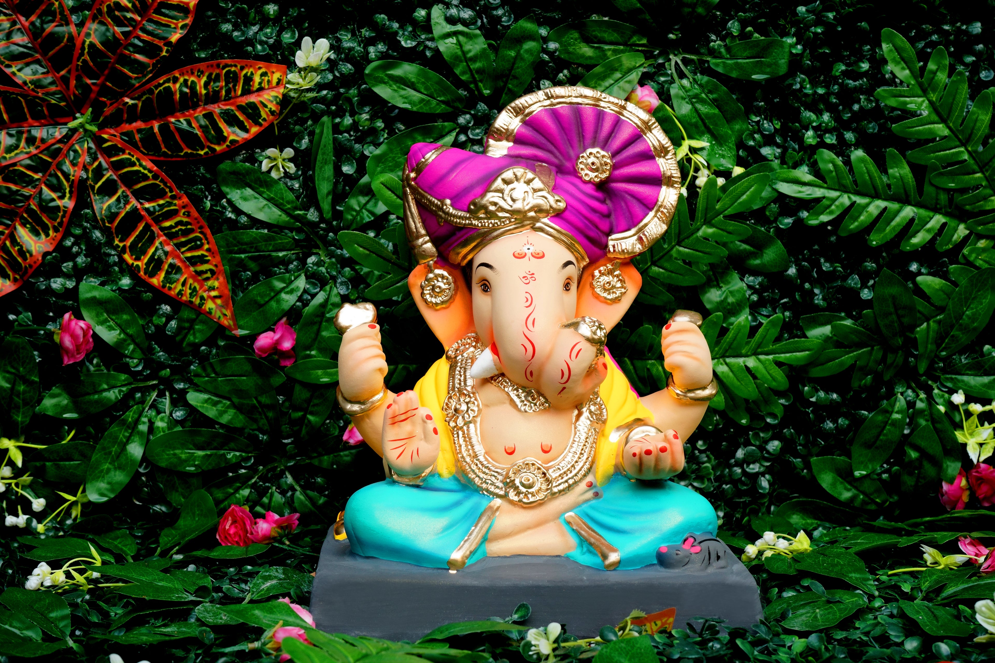 Eco Friendly Ganesh Idol of Clay - 12 inches - EF161