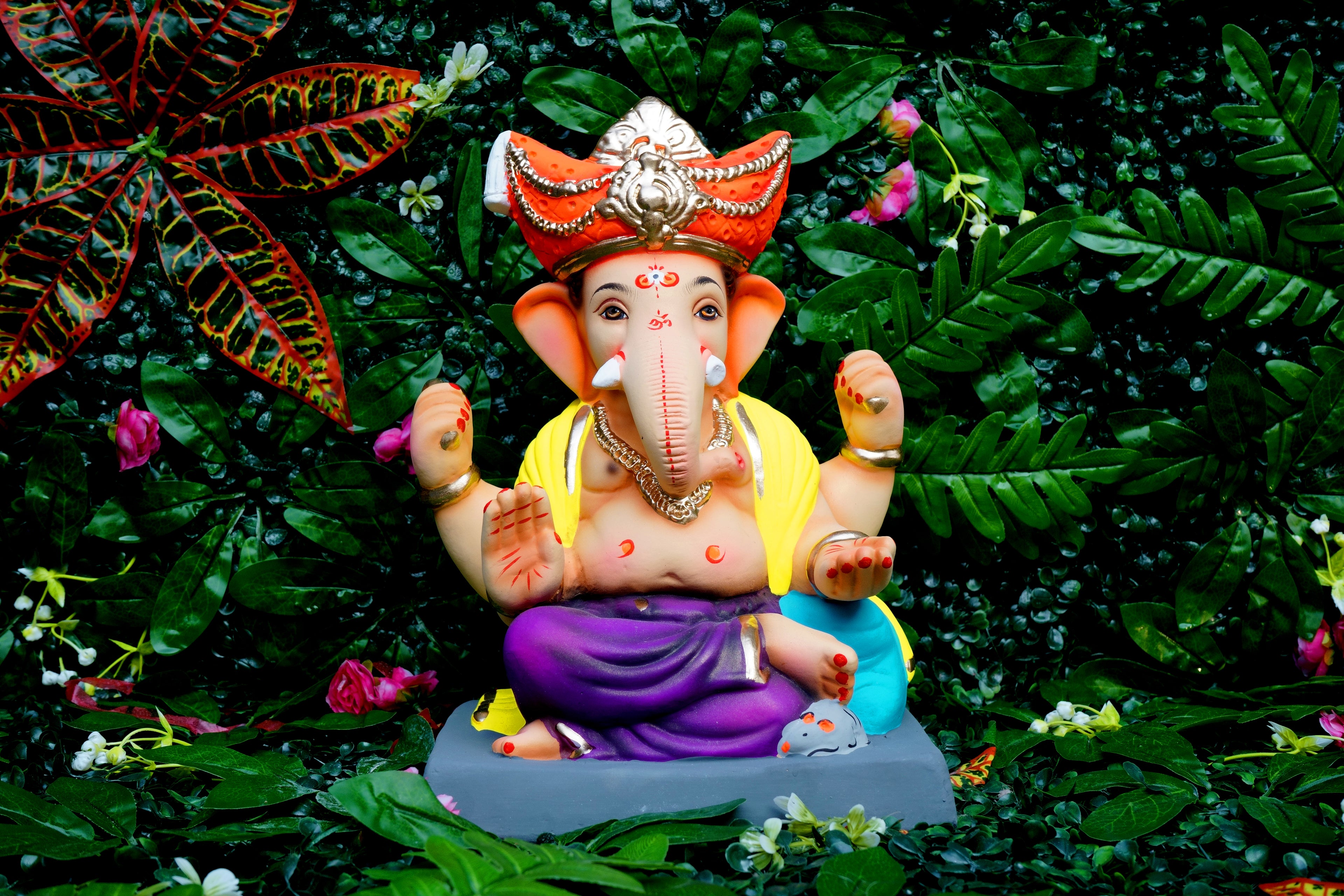 Eco Friendly Ganesh Idol of Clay - 12 inches - EF167