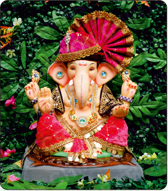 Eco Friendly Ganesh Idol of Clay - 12 inches - EF177