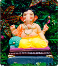 Eco Friendly Ganesh Idol of Clay - 15 inches - EF204