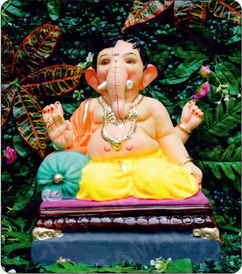 Eco Friendly Ganesh Idol of Clay - 15 inches - EF204