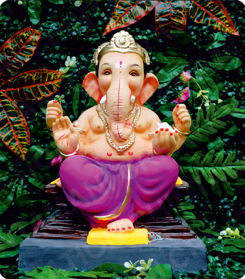 Eco Friendly Ganesh Idol of Clay - 15 inches - EF205
