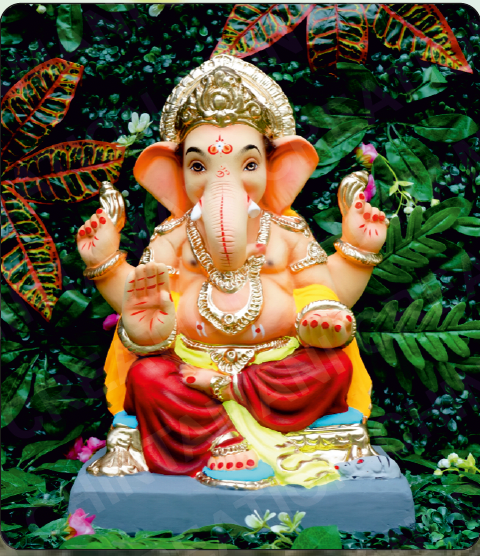Eco Friendly Ganesh Idol of Clay - 15 inches - EF207