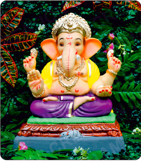 Eco Friendly Ganesh Idol of Clay - 15 inches - EF209
