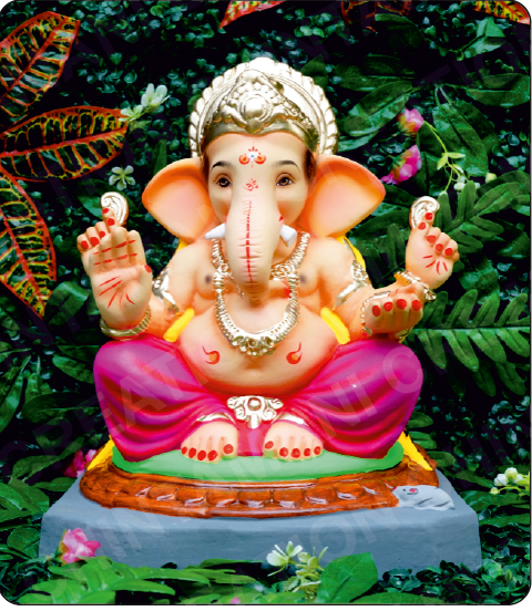 Eco Friendly Ganesh Idol of Clay - 15 inches - EF210