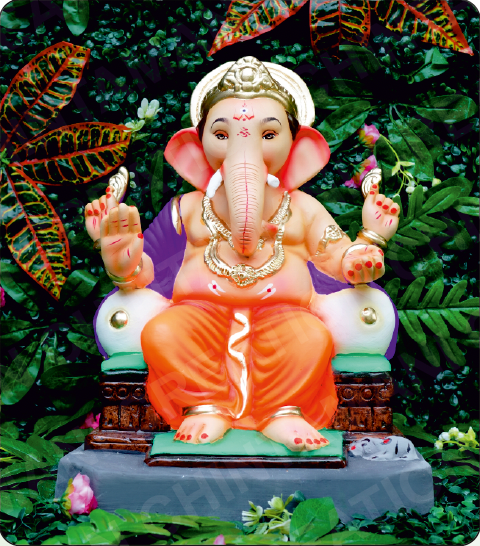 Eco Friendly Ganesh Idol of Clay - 15 inches - EF212