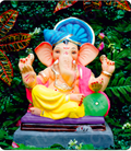 Eco Friendly Ganesh Idol of Clay - 15 inches - EF214
