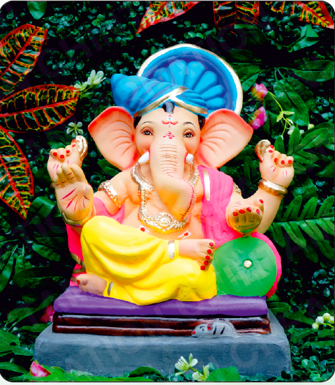 Eco Friendly Ganesh Idol of Clay - 15 inches - EF214
