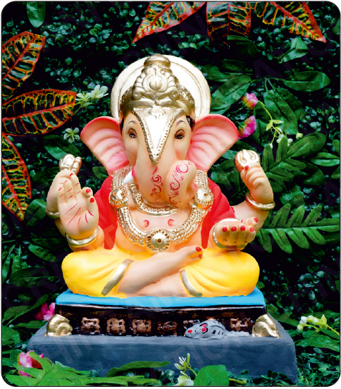 Eco Friendly Ganesh Idol of Clay - 15 inches - EF219
