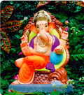 Eco Friendly Ganesh Idol of Clay - 15 inches - EF221