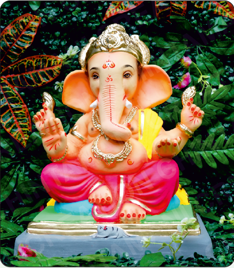Eco Friendly Ganesh Idol of Clay - 15 inches - EF222