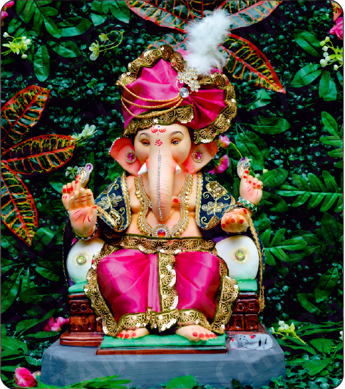 Eco Friendly Ganesh Idol of Clay - 15 inches - EF229