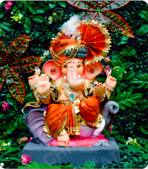 Eco Friendly Ganesh Idol of Clay - 15 inches - EF239
