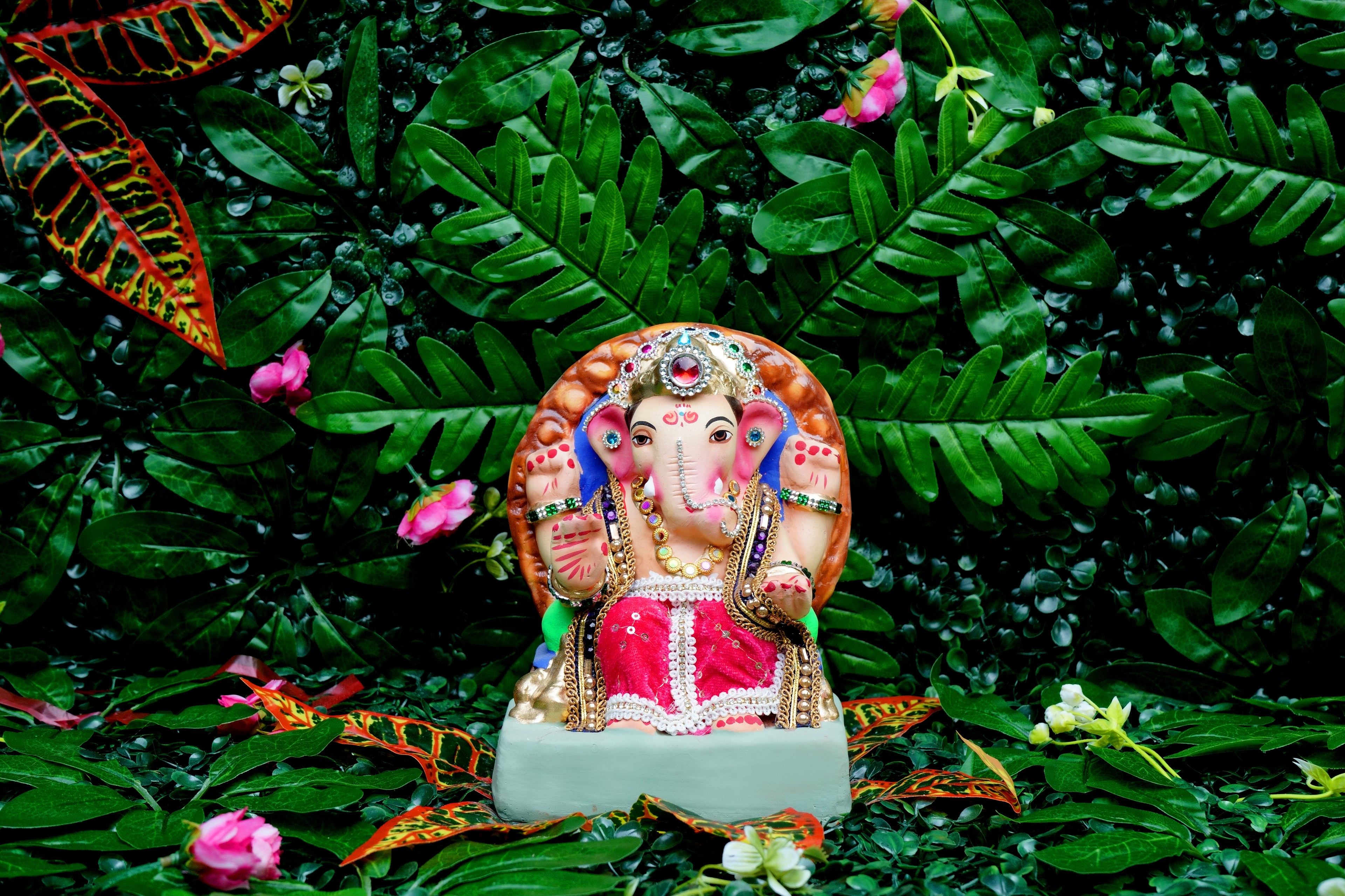 Eco Friendly Ganesh Idol of Clay - 6 inches - EF23