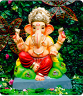 Eco Friendly Ganesh Idol of Clay - 18 inches - EF257