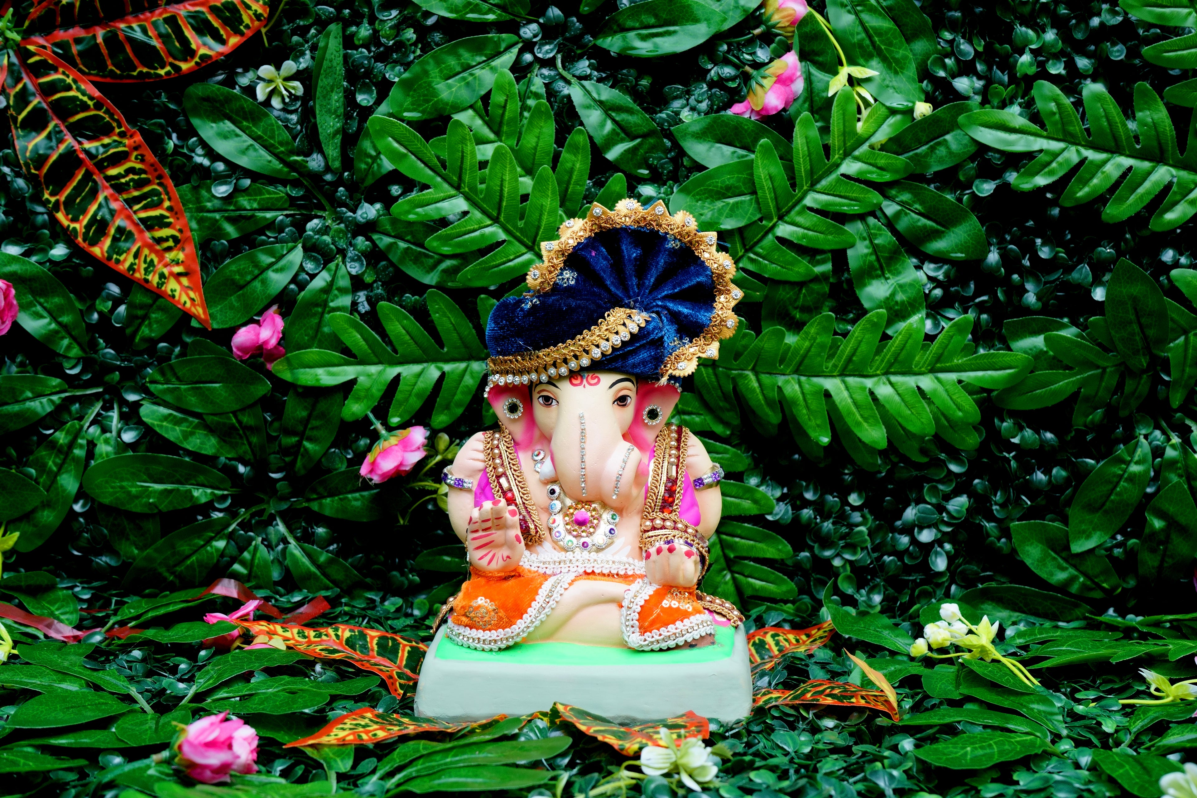 Eco Friendly Ganesh Idol of Clay - 6 inches - EF25