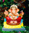 Eco Friendly Ganesh Idol of Clay - 18 inches - EF265