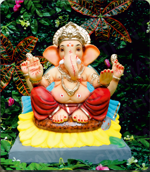 Eco Friendly Ganesh Idol of Clay - 18 inches - EF265