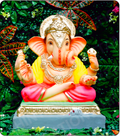 Eco Friendly Ganesh Idol of Clay - 18 inches - EF267