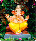 Eco Friendly Ganesh Idol of Clay - 18 inches - EF270