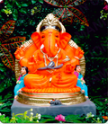 Eco Friendly Ganesh Idol of Clay - 18 inches - EF271