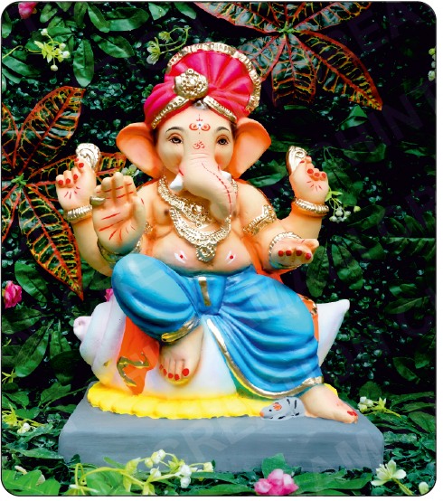 Eco Friendly Ganesh Idol of Clay - 18 inches - EF275
