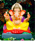 Eco Friendly Ganesh Idol of Clay - 18 inches - EF276