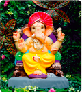 Eco Friendly Ganesh Idol of Clay - 18 inches - EF277