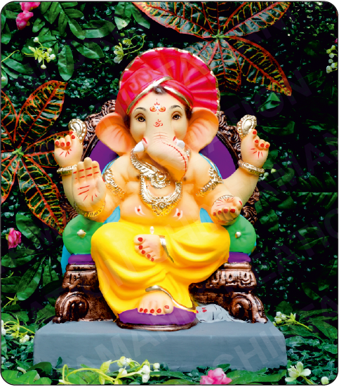 Eco Friendly Ganesh Idol of Clay - 18 inches - EF277