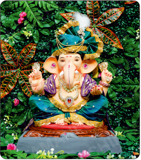 Eco Friendly Ganesh Idol of Clay - 18 inches - EF286