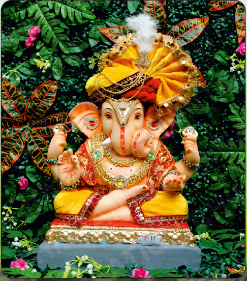Eco Friendly Ganesh Idol of Clay - 18 inches - EF291