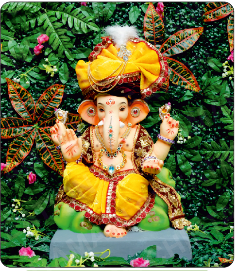 Eco Friendly Ganesh Idol of Clay - 18 inches - EF295