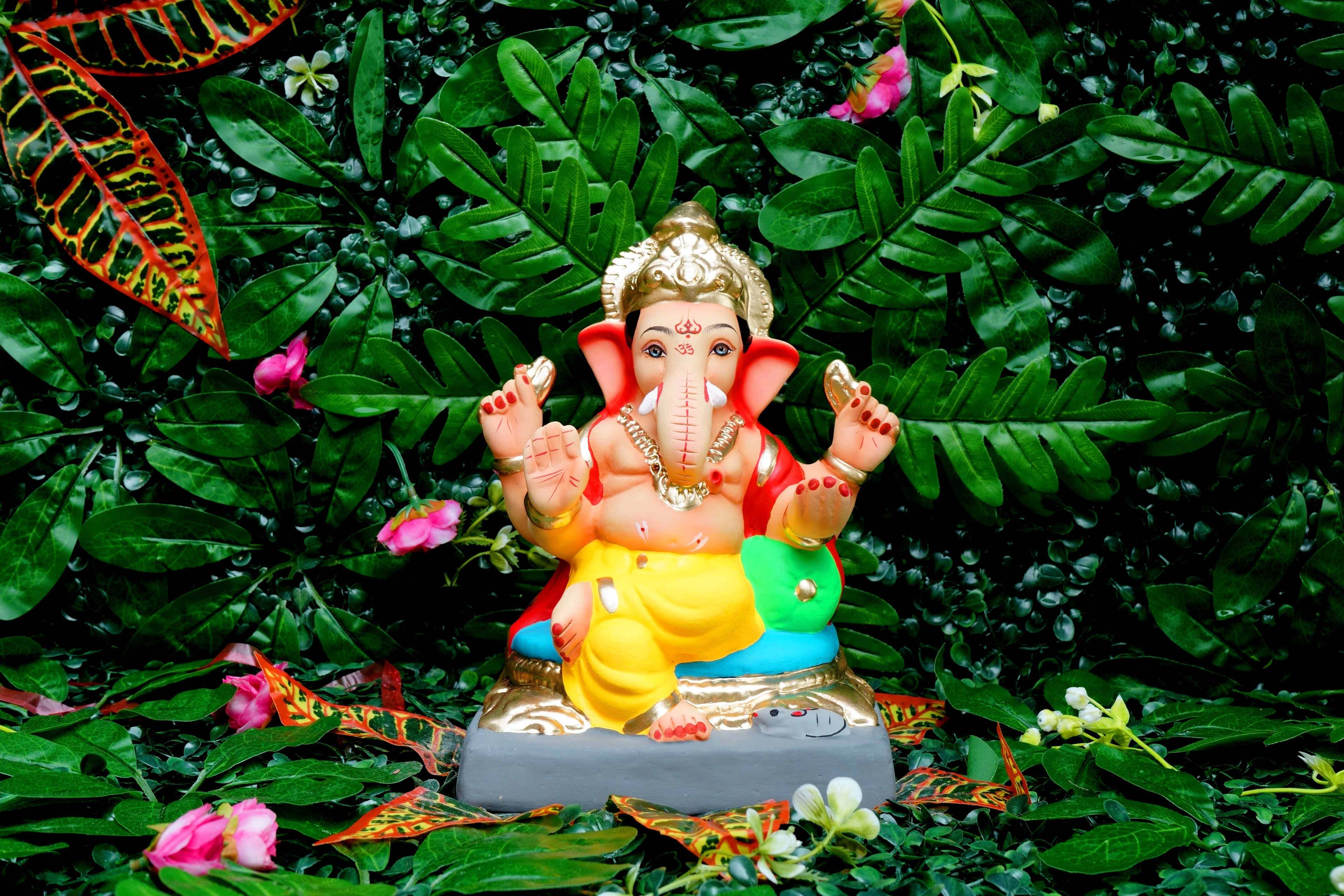 Eco Friendly Ganesh Idol of Clay - 8 inches - EF59