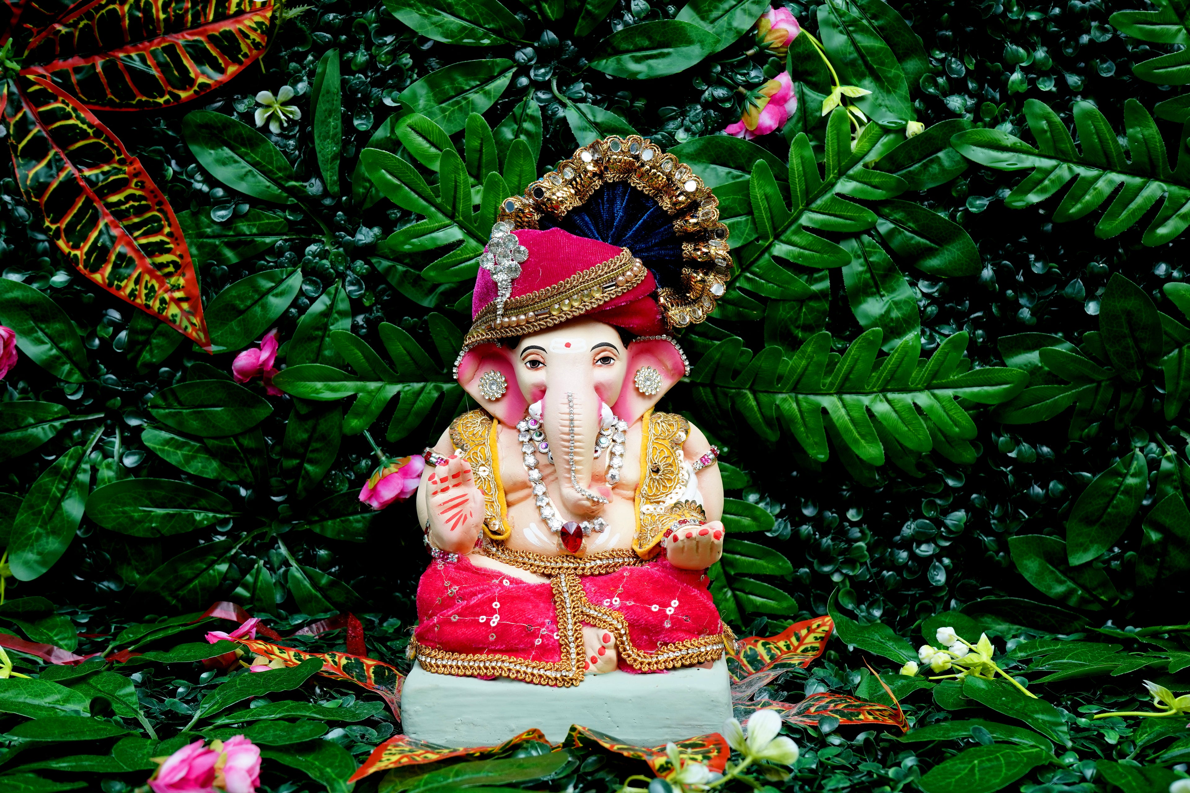 Eco Friendly Ganesh Idol of Clay - 8 inches - EF74