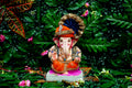Eco Friendly Ganesh Idol of Clay - 8 inches - EF77