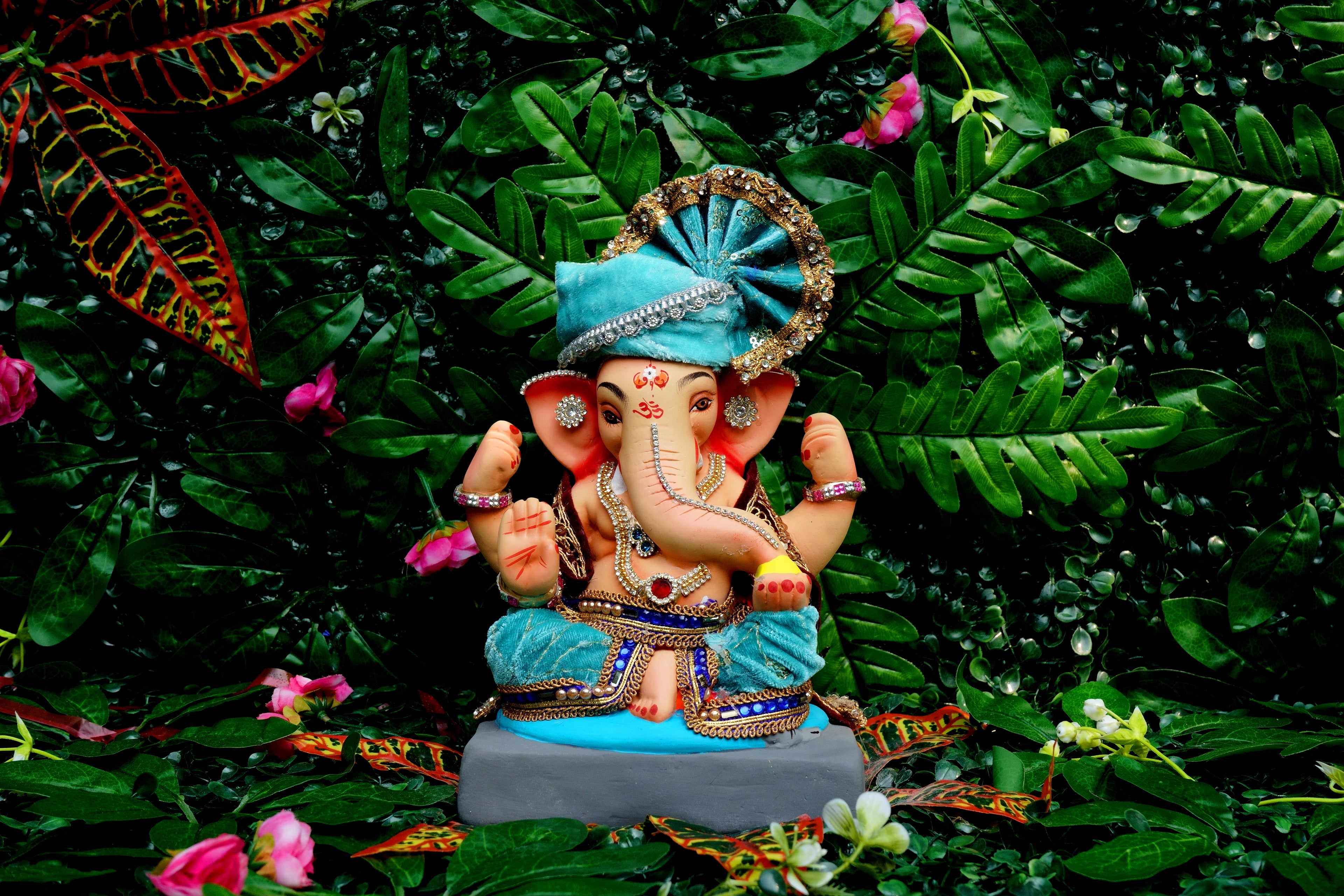 Eco Friendly Ganesh Idol of Clay - 8 inches - EF85